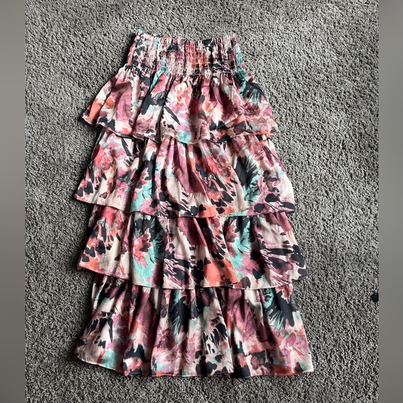 Floral Tiered Skirt - Picture 1 of 4
